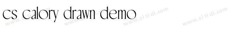 cs calory drawn demo字体转换 cs calory drawn demo字体转换